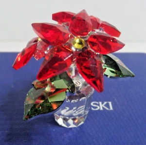 Swarovski crystal Poinsettia 1 3/4" tall 2010 1092002 - Picture 1 of 12