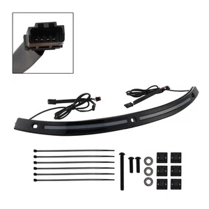 LED Running Turn Signal Light Windshield Trim for 2014+ Electra Glide Black - Picture 1 of 14