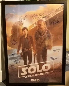 X9 Multi Signed Autograph Solo A Star Wars Story Poster See Description - Picture 1 of 7