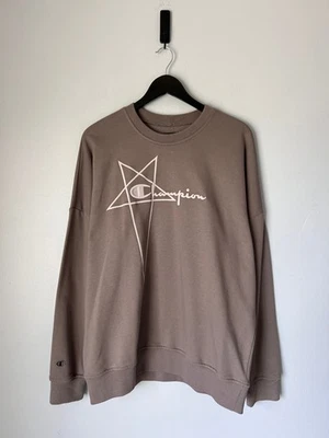 Rick Owens x Champion Pullover Sweatshirt - Size XL - Dust - Made in Italy - Image 1 of 4