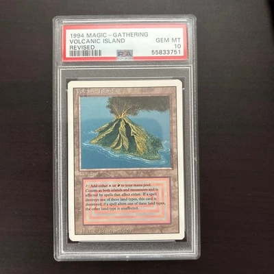PSA10 1994 Magic the Gathering | Volcanic Island | Revised Dual Land - Image 1 of 2