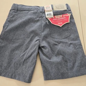 NEW BOYS SIZE 7 BLUE LEVI'S 511 PERFORMANCE SLIM FIT SHORTS ADJ WAISTBAND - Picture 1 of 6