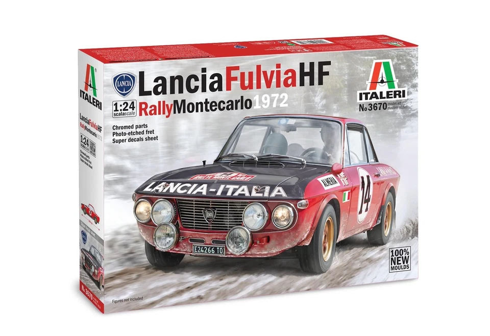1:24 ITALERI Lancia Fulvia Hf 1600 #14 Win.Rally Montecarlo 1972 Kit IT3670 - Immagine 1 di 2
