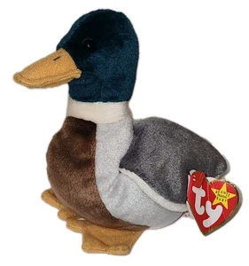 CT* Ty Beanie Baby JAKE the 1997 Mallard Duck 8" MWCT Plush Stuffed Animal Toy - Picture 1 of 10