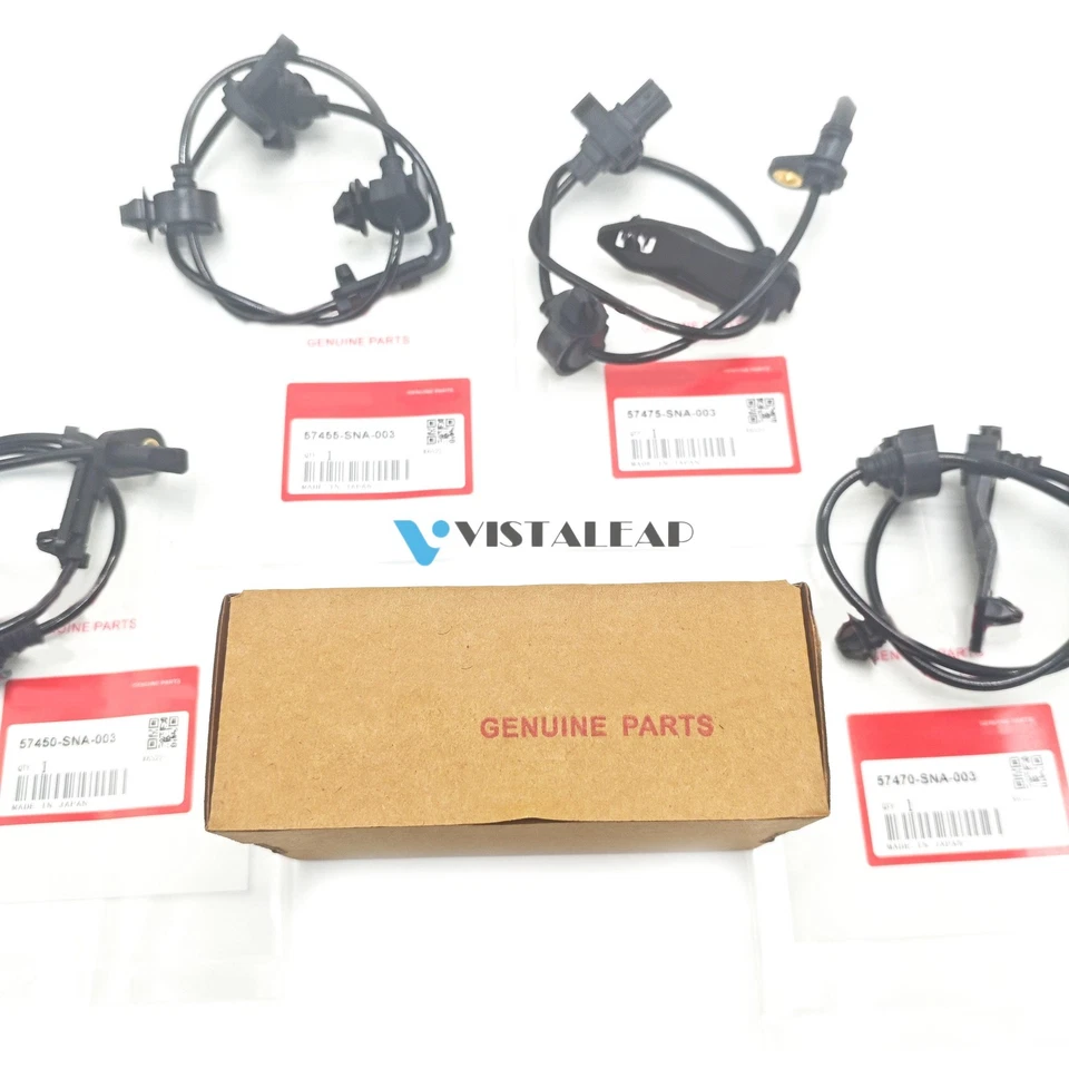 4Pcs Front & Rear ABS Wheel Speed Sensor For 2006-2011 Honda Civic 57450SNA003 Foto 1 de 4