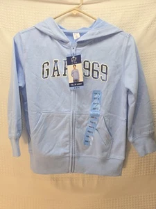 NWT Boys Blue GAP Full Zip Hoodie Jacket Small 6/7 6550 - Picture 1 of 6