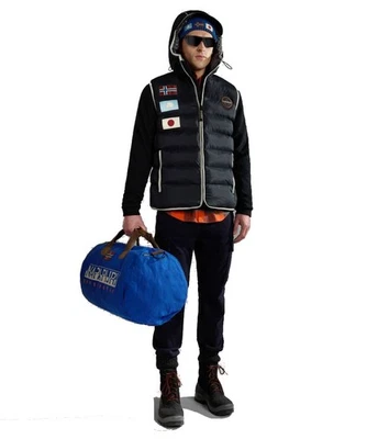  Ärmellose wattierte Jacke. Weste HERREN Napapijri A-SHACKLETON VEST Schwarz  - Bild 1 von 4