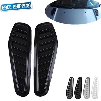 2x Universal Car Decorative Air Flow Intake Scoop Bonnet Side Fender Vent Hood ， - Image 1 of 4