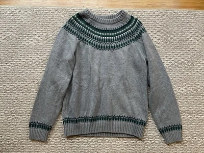 NWT Janie And Jack Holiday Sweater Boys 10 Grey Green Festive - Image 1 of 4