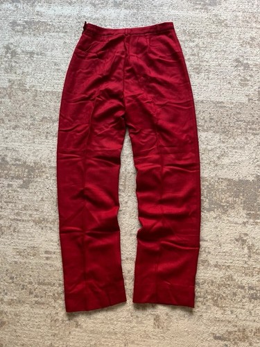 Pantalone Burberry London taglia 42 XL rosso nuovo lana anni 2000 Spagna