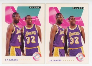 x2) 1992 Skybox #471 Magic Johnson, James Worthy Iconic Ink Duals EX - Picture 1 of 2