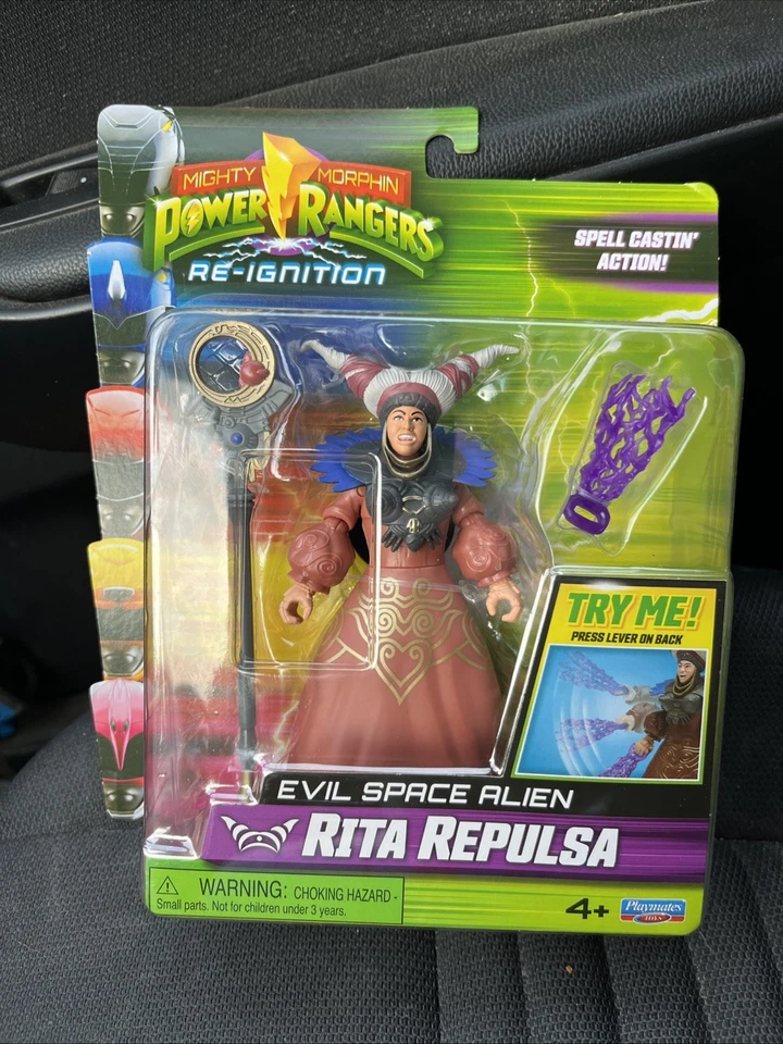 Mighty Morphin Power Rangers Evil Space Alien Rita Repulsa 可动人偶 全新 — 第 1/2 张图片