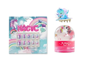 Justice For Girls Einhorn 3-teiliges Lipgloss Nägel Haarspange Kosmetik Set - Bild 1 von 1