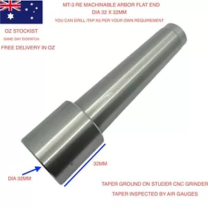 MT3 RE-MACHINABLE SOFT STUB BLANK ARBOR- MILL, LATHE, DRILL, ENGINEERING TOOLS - Picture 1 of 2