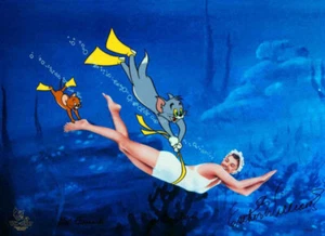 Hanna Barbera: Tom and Jerry- Dangerous When Wet-LE Cel- Signed Esther Williams - Picture 1 of 1