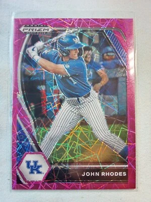 2021 Panini Prizm Draft Picks - Pink Velocity Prizm #PDP76 John Rhodes (RC) - Image 1 of 2