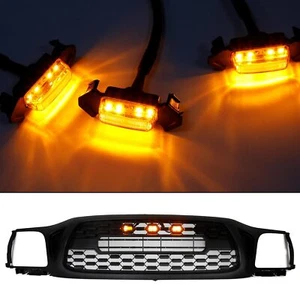 3X Front Bumper Hood Grille LED Lights Fit Toyota Tacoma 01-11 16-23 TRD PRO F8 - Picture 1 of 12