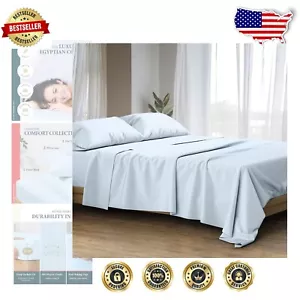 Deluxe 1500 Thread Count Egyptian Cotton King Sheets - Pilling & Fade Resistant - Picture 1 of 10