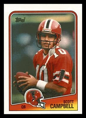 1988 Topps Scott Campbell Rookie #384 Atlanta Falcons Mint - Image 1 of 2