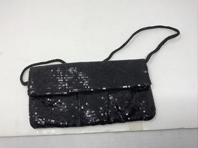 Style And Co Black Sequin Shoulder/Clutch Bag - Image 1 of 2