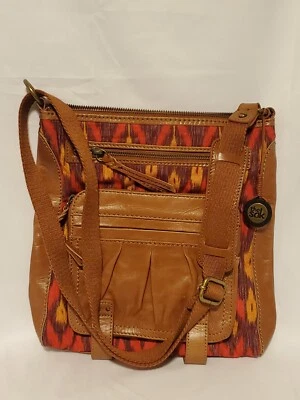 Bolso Bandolera Mensajero The Sak Estampado Azteca Lona Cuero Foto 1 de 4