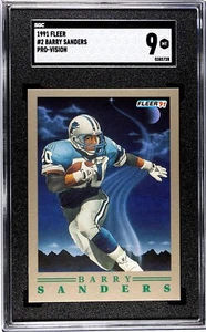 1991 Fleer Pro-Vision Barry Sanders, Detroit Lions, SGC9 - Picture 1 of 2