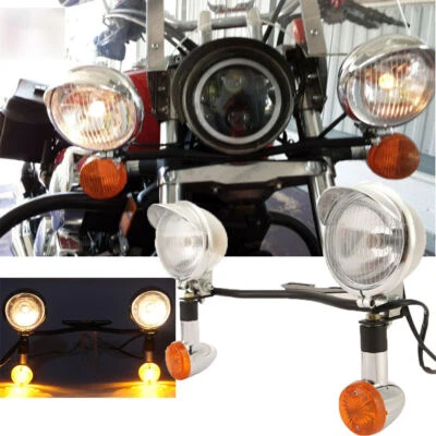 Passing Turn Signals Light Bar For Honda Shadow Spirit Aero Ace VLX VT750 VT1100 - Image 1 of 4