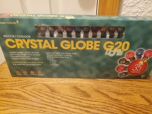 Multicolor G-20 Crystal Globe Christmas Lights Set Of 35 - NEW - Picture 1 of 4