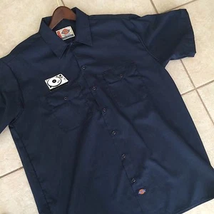 DJ Turntable Patch On A New Dickies Workshirt Size XL - Picture 1 of 3