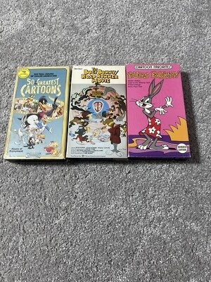 Cartoon Classics Bugs Bunny Road Runner Daffy Duck And More VHS Lot of 3 Foto 1 de 4