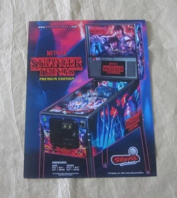 2019 STERN STRANGER THINGS PREMIUM PINBALL FLYER - Image 1 of 2