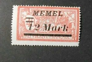 MEMEL Litauen Klaipeda 1922 "Fr.di France SVR " 12 Mark auf 40c MH * - Bild 1 von 1