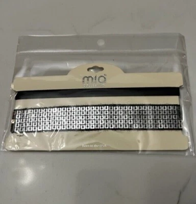 Paquete de 2 gargantillas collar cordón lentejuelas encaje negro joyería moda colección Mia Foto 1 de 3