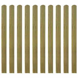 Impregnated Fence Slats 10 pcs Wood 120 A7H6 - Picture 1 of 2