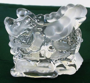 Gorham Santa Train Full Lead Crystal Votive Candleholder Germany - Picture 1 of 9