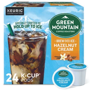Green Mountain Coffee Roasters Brew Over Ice Hazelnut Cream, K-Cups, 24 Count - Picture 1 of 8