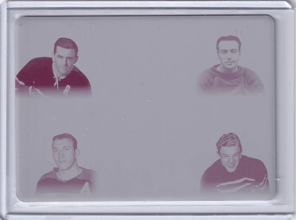 Maurice Richard/Toe Blake/Gaye Stewart/Bill Mosienko Leaf ITG Used Plate 1/1 - Image 1 of 2