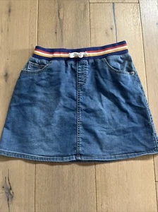 Cat & Jack Denim Skirt Sz L 10/12 Super Stretch Medium Blue Denim Knit Waist - Picture 1 of 3