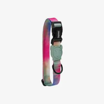 Zee.Dog | Bliss Rainbow Pastel Adjustable Dog Collar | Durable | Security Buckle