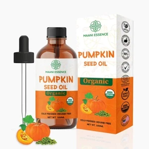 100ML LARGE ORGANIC PUMPKIN SEED OIL 100% PURE AND NATURAL -NON GMO MADE IN USA - Picture 1 of 4