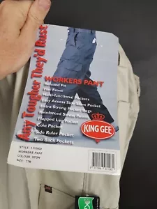 NEW King Gee Workers Pant Technotex Drill Trouser tradie Workwear 77 30 BNWT - Bild 1 von 10