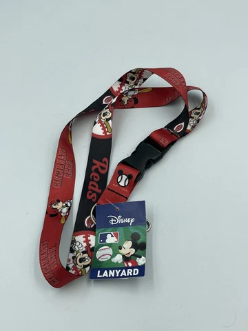 Cincinnati Reds Disney Mickey MLB Lanyard Clip Neck Tag Strap Buckle Keychain Cover