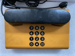 Telefono fisso da scrivania giallo DanMark retrò vintage design danese anni '80 - Foto 1 di 10