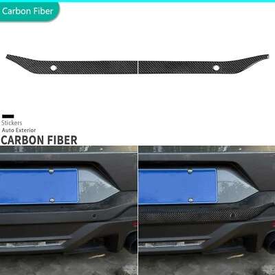 Cubierta de panel de radar de parachoques trasero de fibra de carbono real para Ford Mustang GT 2024-25 Foto 1 de 4