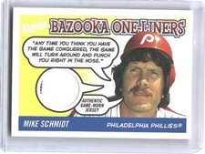 2004 Topps MIKE SCHMIDT Bazooka One-Liners #BOL-MS | Phillies Pinstripe Patch