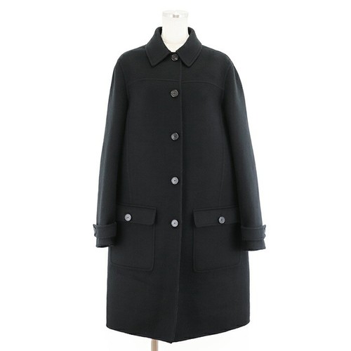 Trench coat Christian Dior lana seta trotter obliquo nero lungo 38 37 4 pollici