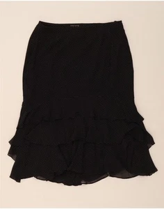 ESCADA Womens Ruffle Skirt EU 40 Medium W30 Black Polka Dot Silk BS14 - Picture 1 of 3