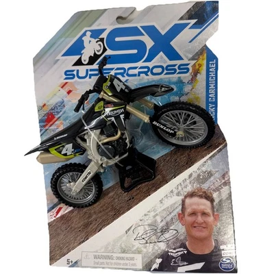 SX Supercross RICKY CARMICHAEL Triumph TF 450 Moto Motorcycle Diecast 1:10 Scale - Image 1 of 4