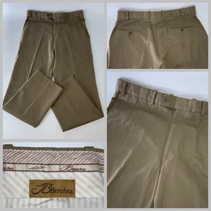 JB Britches Torino Dress Pant 32x31 (34 Tag) Brown Wool Flat Straight YGI V1-263 - Picture 1 of 14