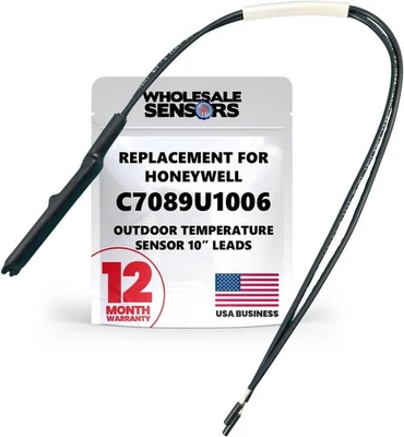 Sensor de temperatura exterior de repuesto Honeywell C7089U1006 10" hecho en EE. UU. Foto 1 de 4